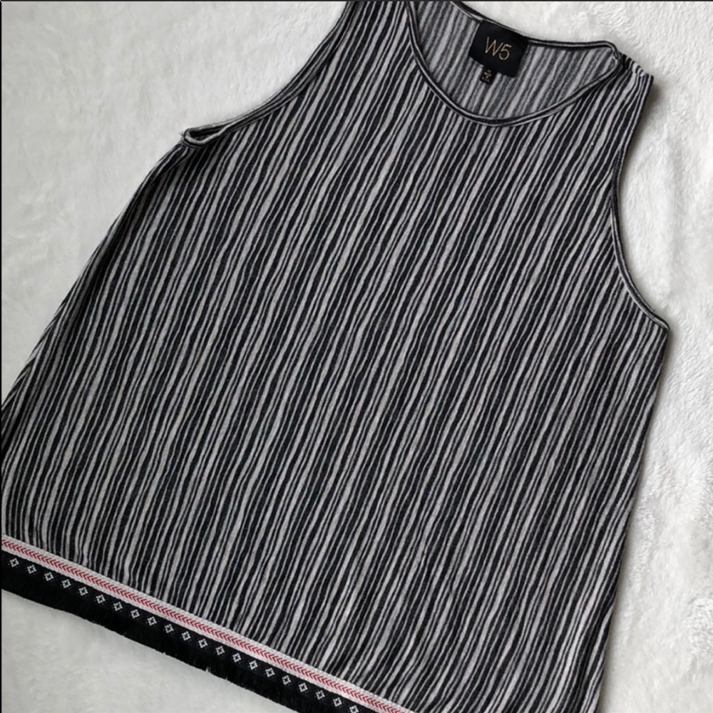 Anthro W5 flowy striped tank